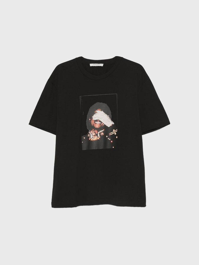 Black Print T-Shirt