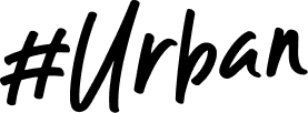 Text '#Urban' in black on a white background
