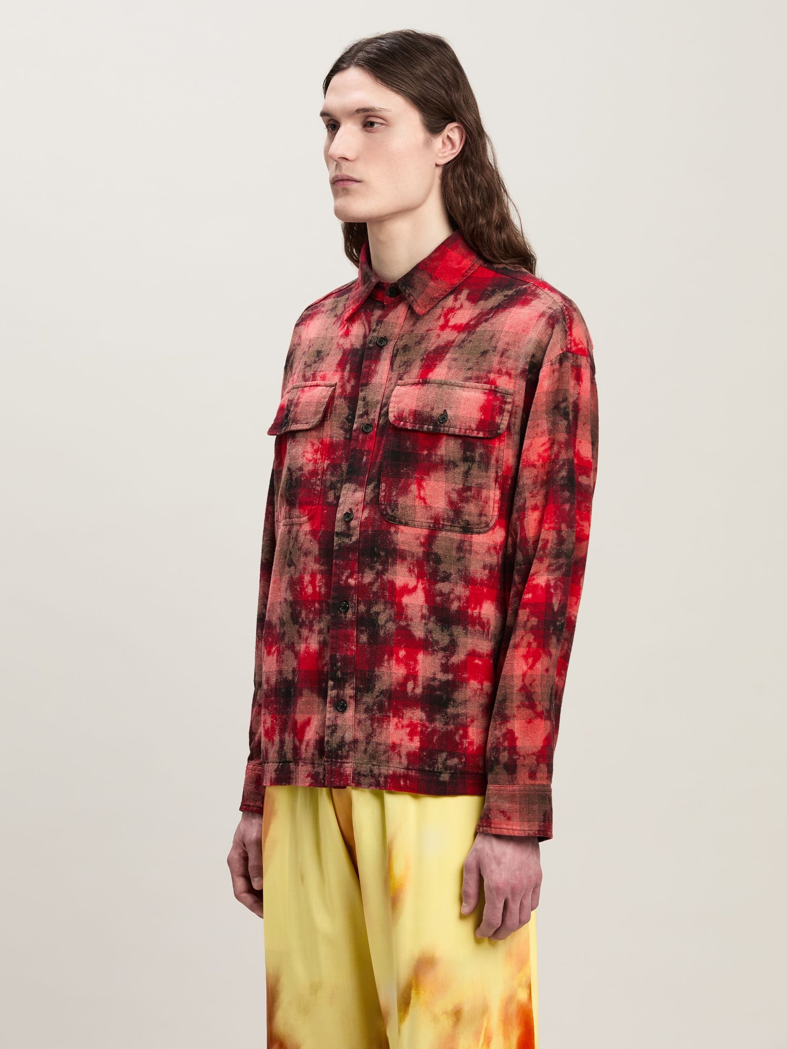 Curved Logo Checked Shirt