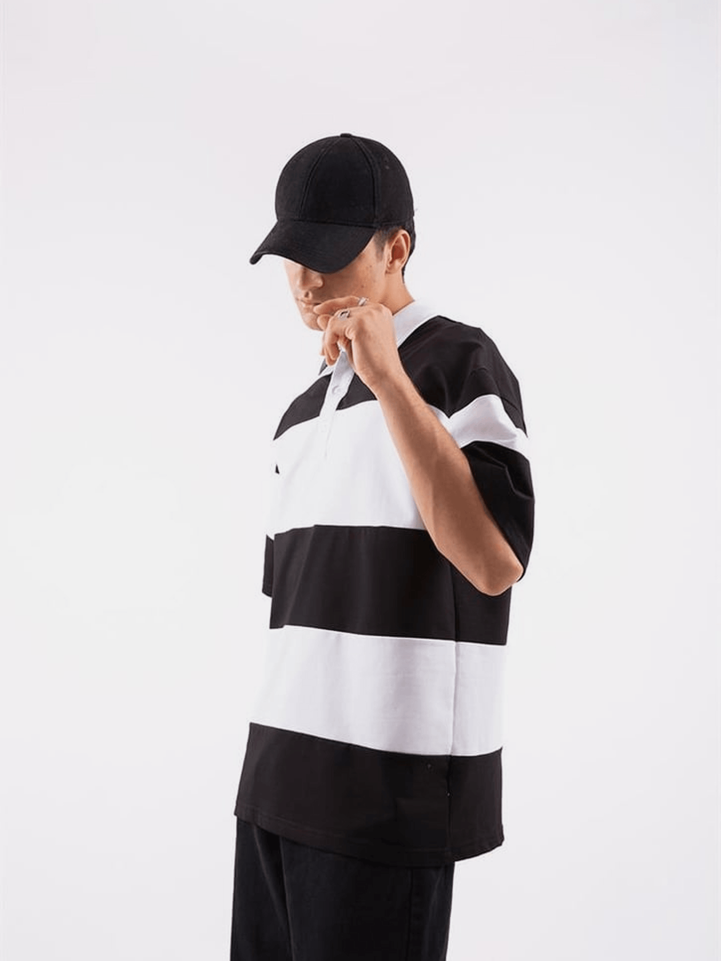 Striped Black Polo Shirt