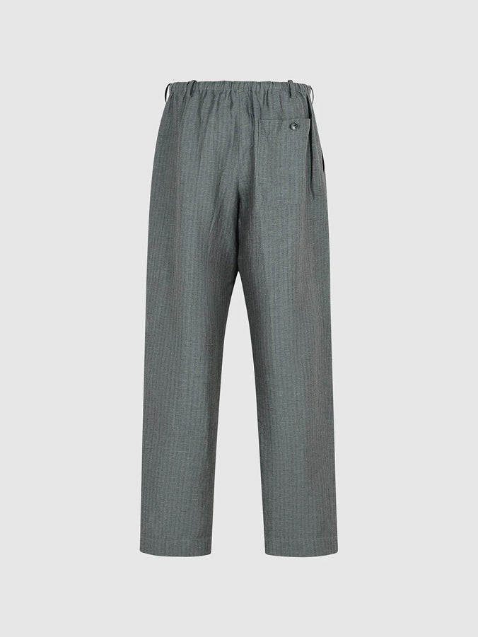 Grey Linen Blend Pants